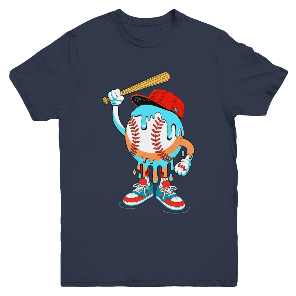 Ice Cream Drip Baseball Spots Baseball Drip For Girls Kids Youth Shirt | siriusteestore
