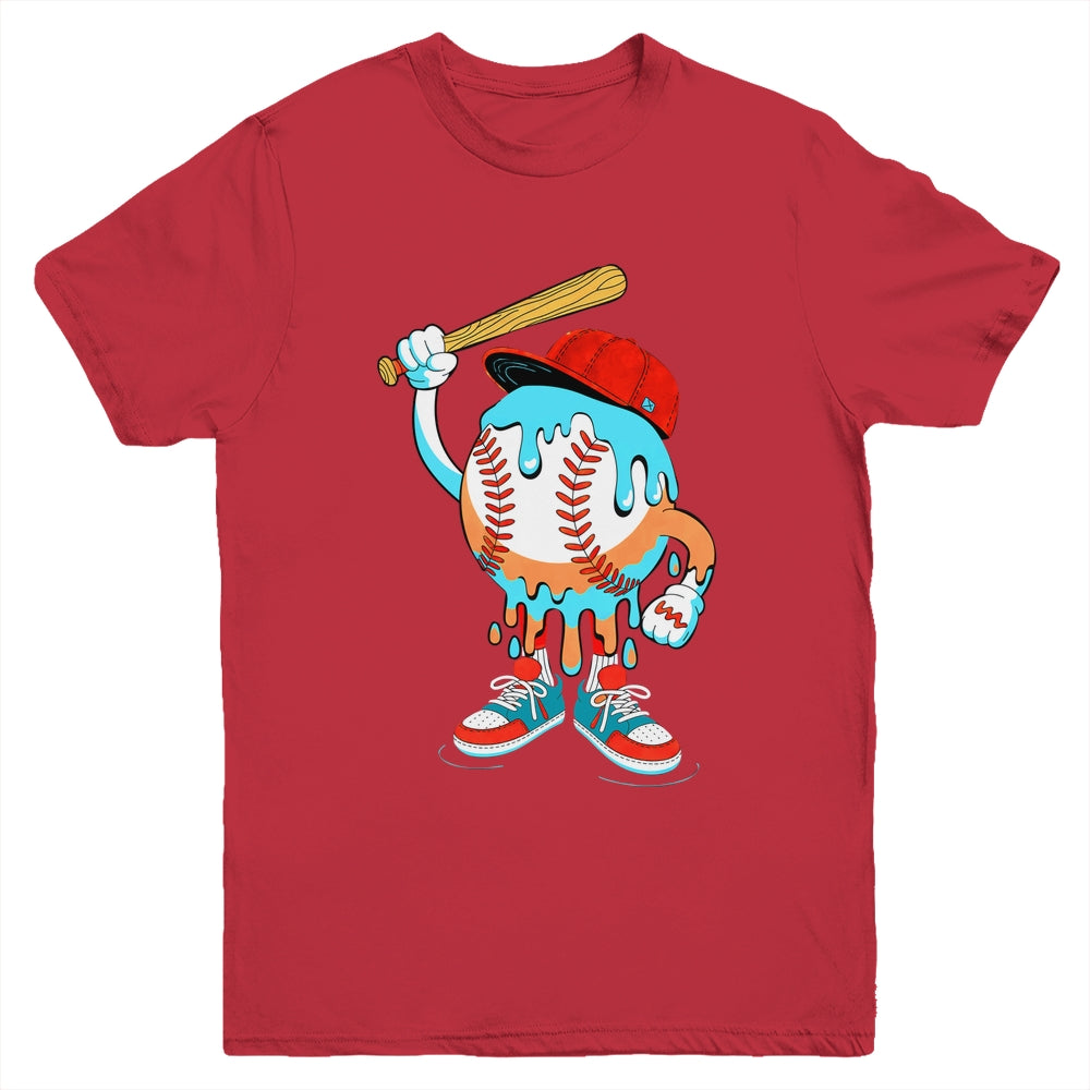 Ice Cream Drip Baseball Spots Baseball Drip For Girls Kids Youth Shirt | siriusteestore