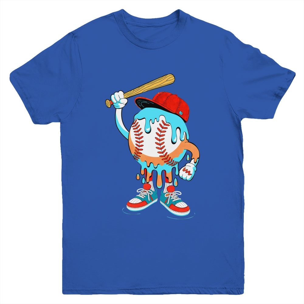 Ice Cream Drip Baseball Spots Baseball Drip For Girls Kids Youth Shirt | siriusteestore