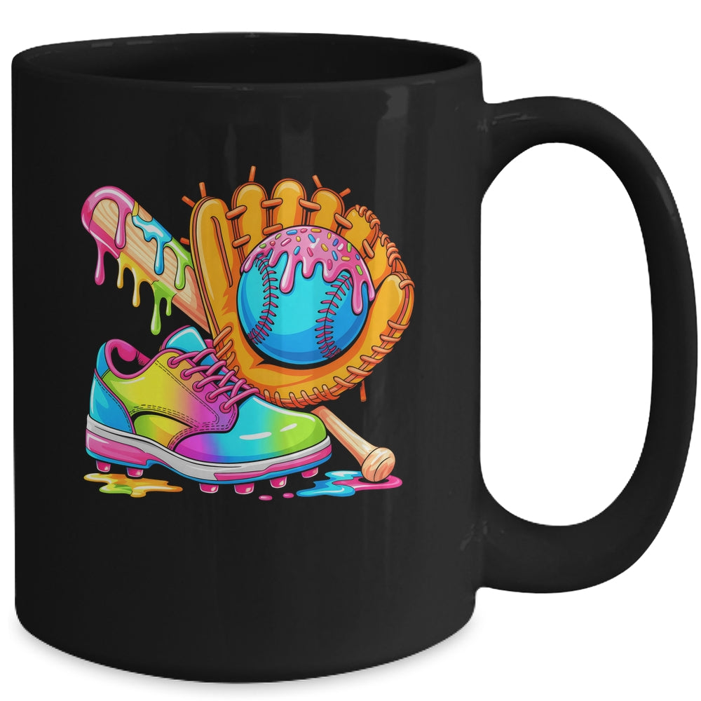 Ice Cream Drip Baseball Stuff Baseball Drip For Boys Graphic Mug | siriusteestore