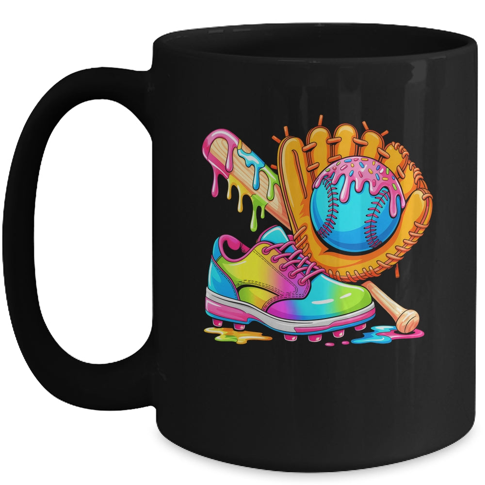 Ice Cream Drip Baseball Stuff Baseball Drip For Boys Graphic Mug | siriusteestore