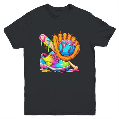 Ice Cream Drip Baseball Stuff Baseball Drip For Boys Graphic Youth Shirt | siriusteestore