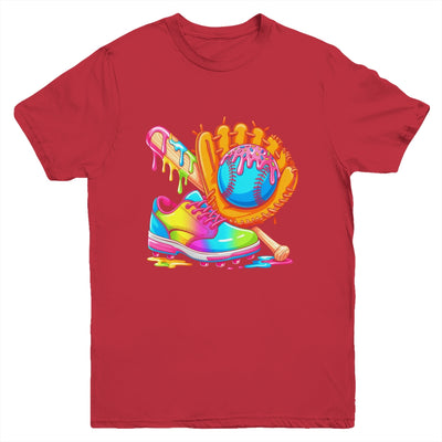 Ice Cream Drip Baseball Stuff Baseball Drip For Boys Graphic Youth Shirt | siriusteestore