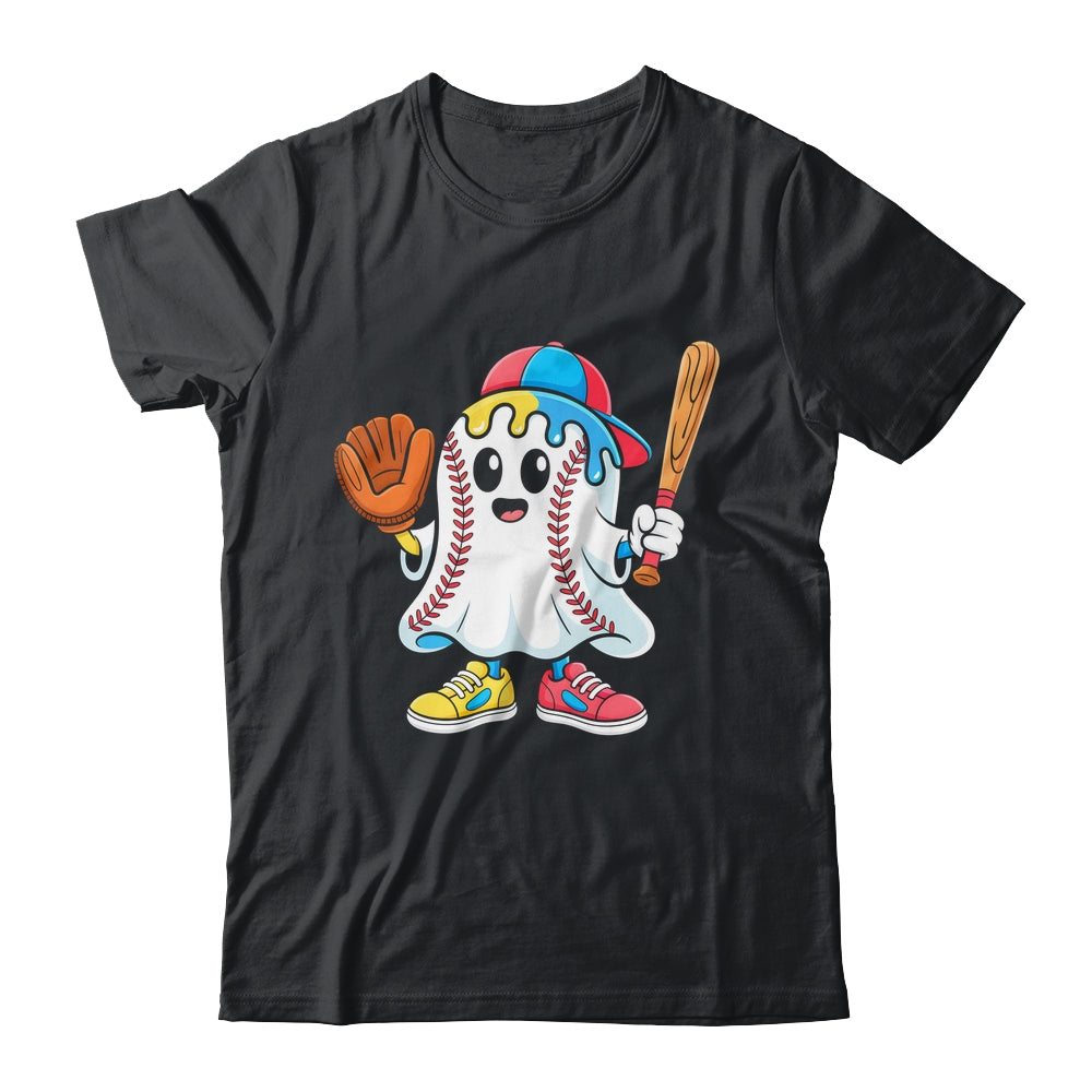 Ice Cream Drip Ghost Baseball Spots Baseball Drip Halloween Shirt & Hoodie | siriusteestore