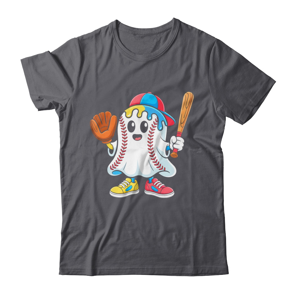 Ice Cream Drip Ghost Baseball Spots Baseball Drip Halloween Shirt & Hoodie | siriusteestore