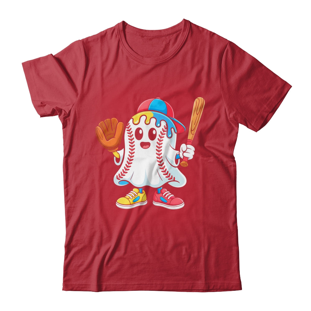 Ice Cream Drip Ghost Baseball Spots Baseball Drip Halloween Shirt & Hoodie | siriusteestore