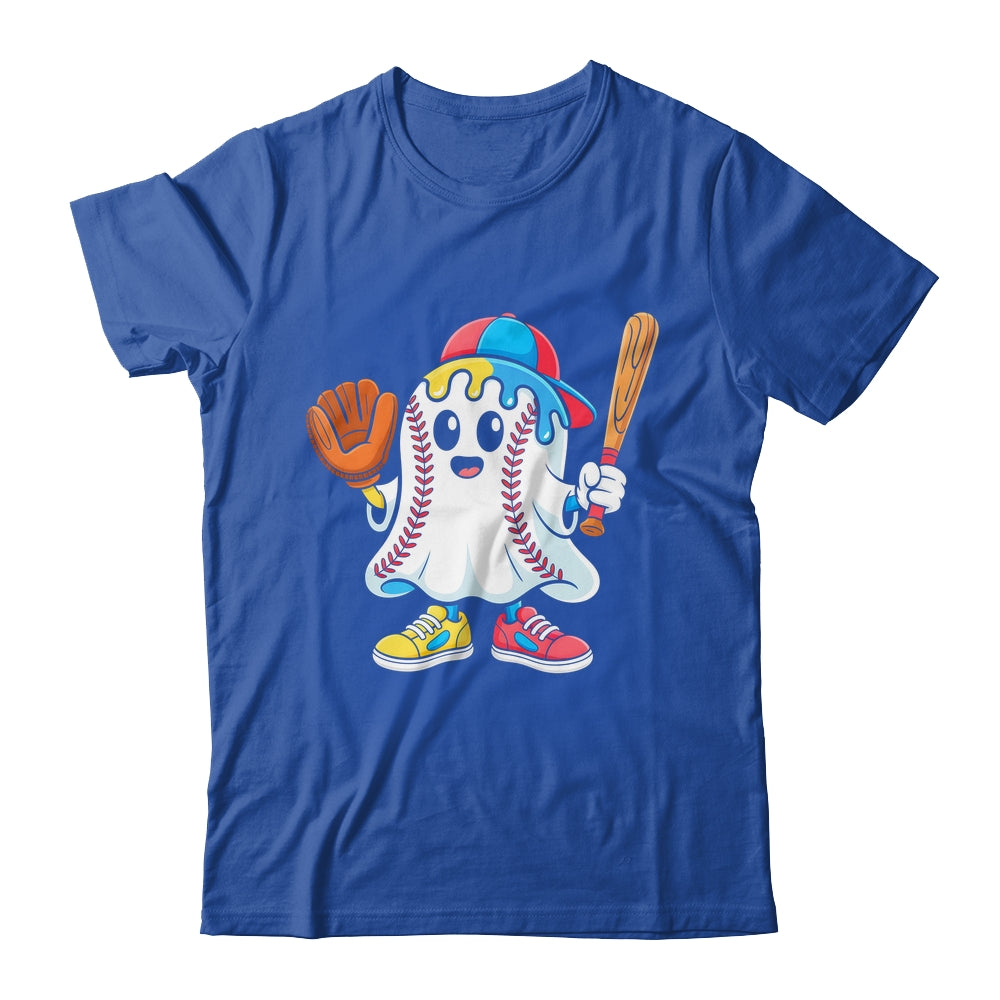 Ice Cream Drip Ghost Baseball Spots Baseball Drip Halloween Shirt & Hoodie | siriusteestore