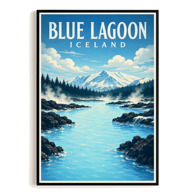 Iceland Blue Lagoon Winter Landscape Travel Poster Wall Art Decor Souvenir Landscape Print Painting Picture For Home Living Room Office Bedroom Decor Unframed | siriusteestore