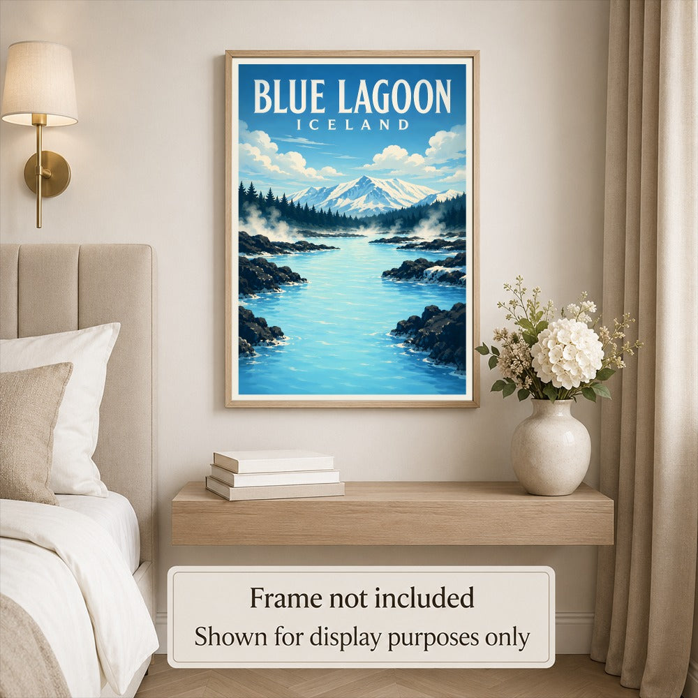 Iceland Blue Lagoon Winter Landscape Travel Poster Wall Art Decor Souvenir Landscape Print Painting Picture For Home Living Room Office Bedroom Decor Unframed | siriusteestore