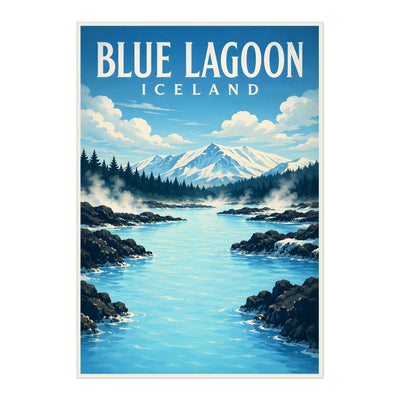 Iceland Blue Lagoon Winter Landscape Travel Poster Wall Art Decor Souvenir Landscape Print Painting Picture For Home Living Room Office Bedroom Decor Unframed | siriusteestore