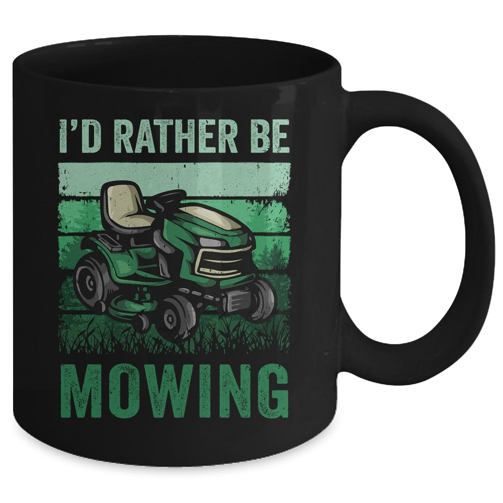 Id Rather Be Mowing Funny Lawn Mowing Mower For Men Retro Mug | siriusteestore