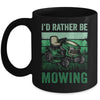 Id Rather Be Mowing Funny Lawn Mowing Mower For Men Retro Mug | siriusteestore