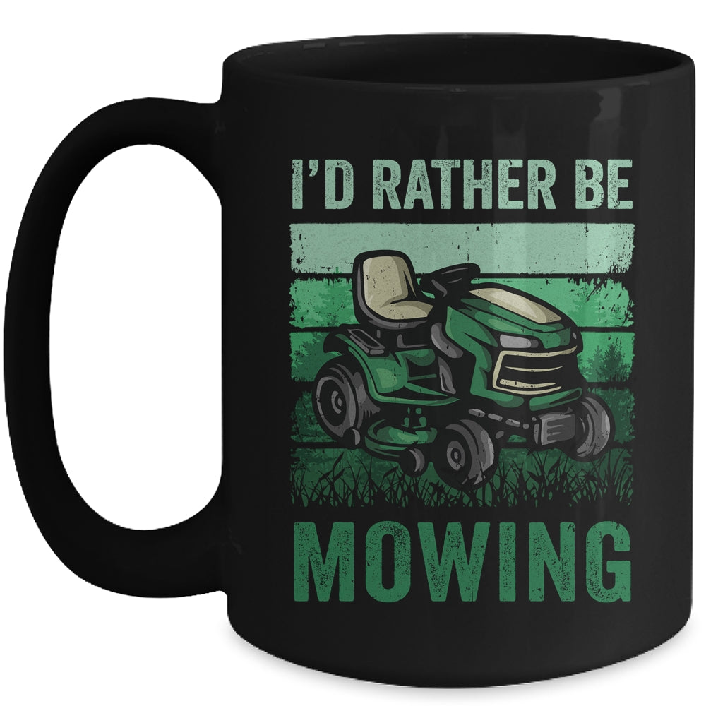 Id Rather Be Mowing Funny Lawn Mowing Mower For Men Retro Mug | siriusteestore
