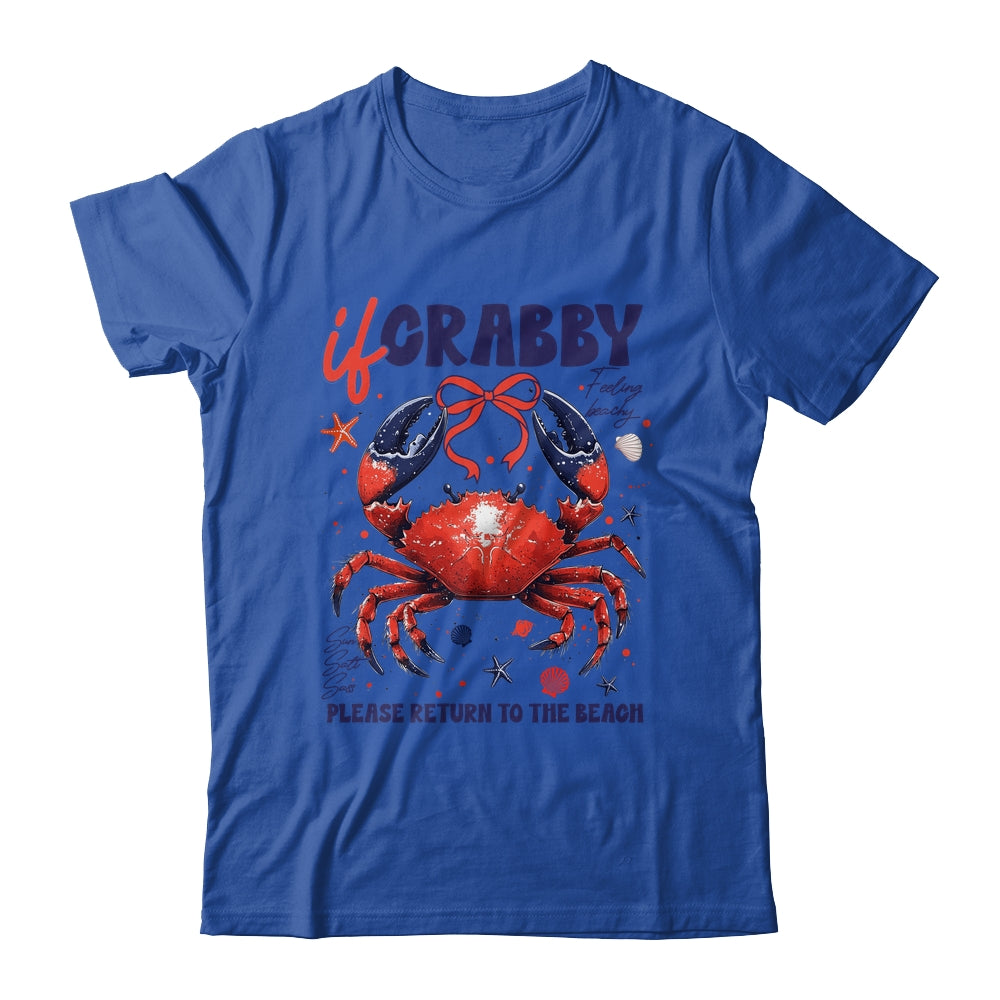 If Crabby Please Return To The Beach Funny Summer Break Shirt & Tank Top | siriusteestore