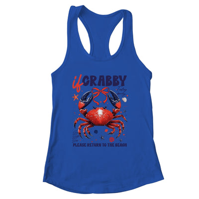 If Crabby Please Return To The Beach Funny Summer Break Shirt & Tank Top | siriusteestore