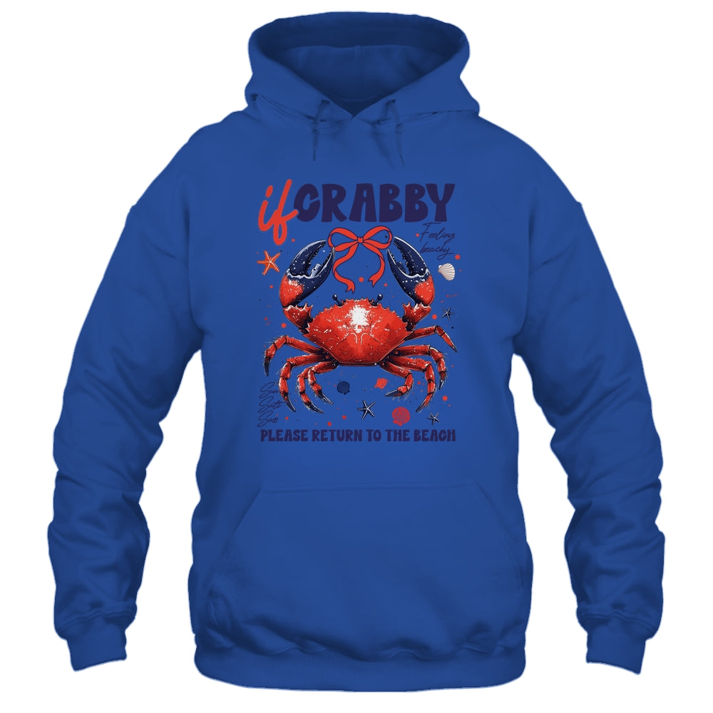 If Crabby Please Return To The Beach Funny Summer Break Shirt & Tank Top | siriusteestore