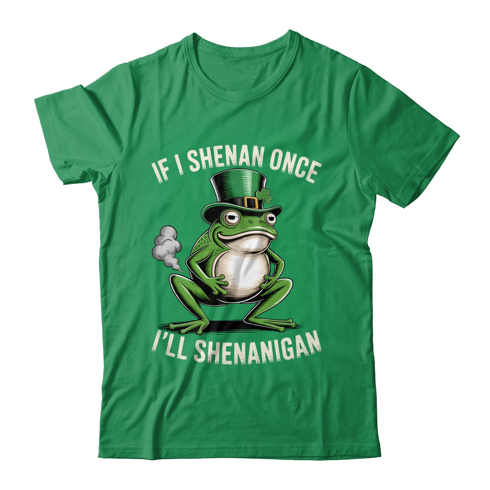 If I Shenan Once I'll Shenanigan St Patricks Day Frog Retro Shirt & Hoodie | siriusteestore