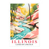 Illinois Print Travel Poster Scenic Waterfal Nature Souvenir Wall Art Landscape Painting Picture Ideal Gift For Home Room Living Room Office Bedroom Decor Unframed | siriusteestore