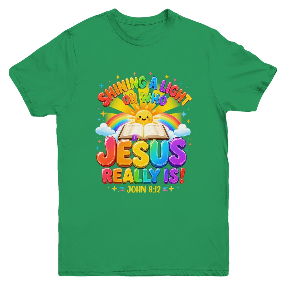 Illumination Station Shining A Light On Who Jesus Really Is Youth Shirt | siriusteestore