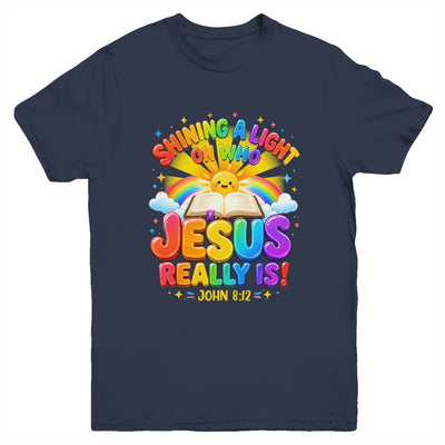 Illumination Station Shining A Light On Who Jesus Really Is Youth Shirt | siriusteestore