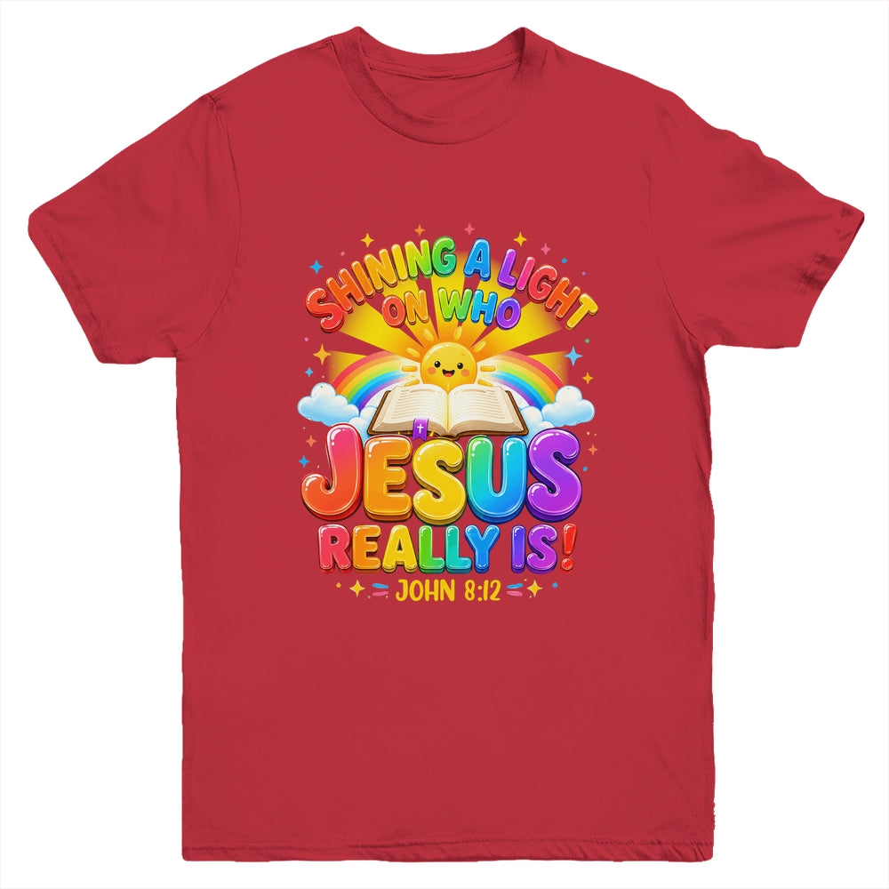 Illumination Station Shining A Light On Who Jesus Really Is Youth Shirt | siriusteestore