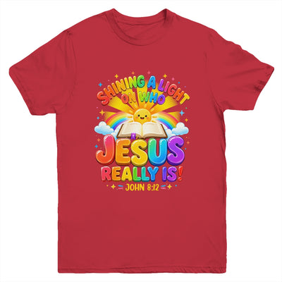 Illumination Station Shining A Light On Who Jesus Really Is Youth Shirt | siriusteestore