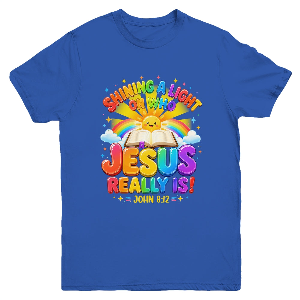 Illumination Station Shining A Light On Who Jesus Really Is Youth Shirt | siriusteestore