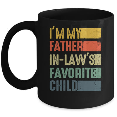 Im My Father In Laws Favorite Child Funny Fathers Day Retro Mug | siriusteestore