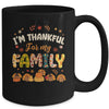 Im Thankful For My Family Thanksgiving Day Turkey Thankful Mug | siriusteestore