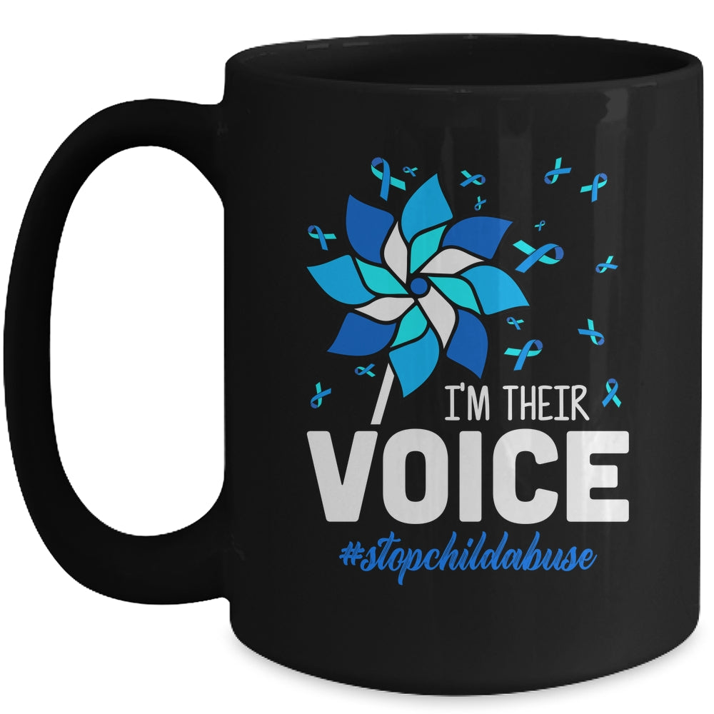 Im Their Voice Pinwheel Child Abuse Prevention Awareness Mug | siriusteestore