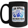 In April Blue Ribbon Child Abuse Prevention Awareness Hands Mug | siriusteestore