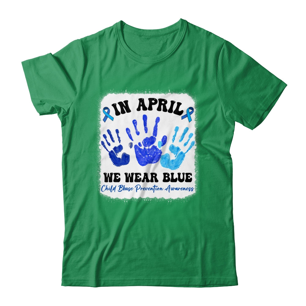 In April Blue Ribbon Child Abuse Prevention Awareness Hands Shirt & Hoodie | siriusteestore