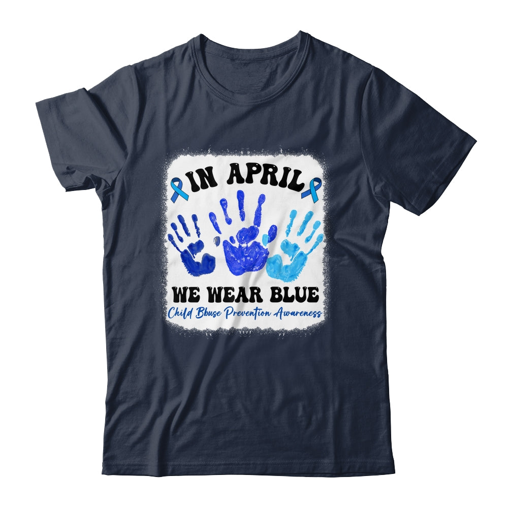 In April Blue Ribbon Child Abuse Prevention Awareness Hands Shirt & Hoodie | siriusteestore