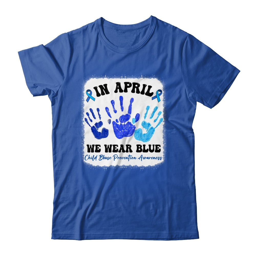 In April Blue Ribbon Child Abuse Prevention Awareness Hands Shirt & Hoodie | siriusteestore