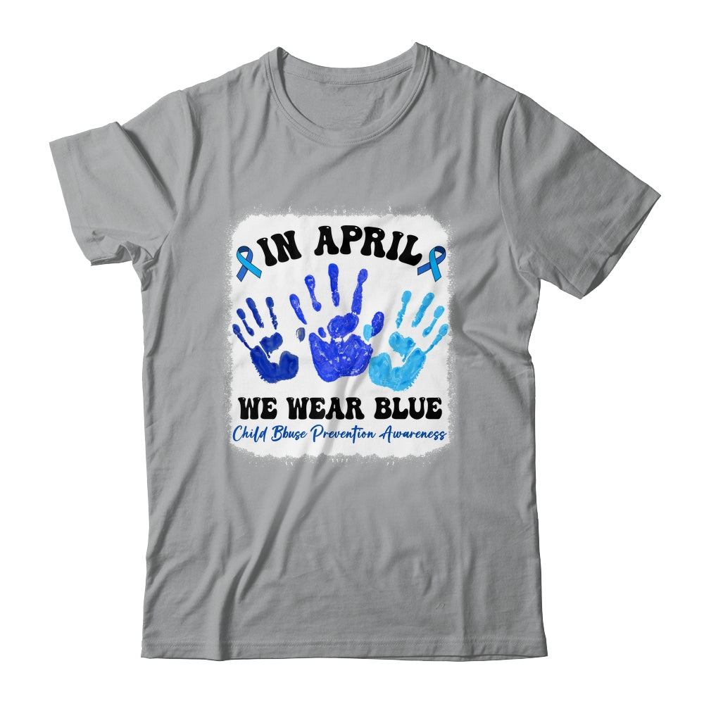 In April Blue Ribbon Child Abuse Prevention Awareness Hands Shirt & Hoodie | siriusteestore