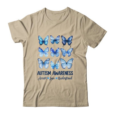 In April We Wear Blue Butterfly Autism Mental Health Women Shirt & Tank Top | siriusteestore