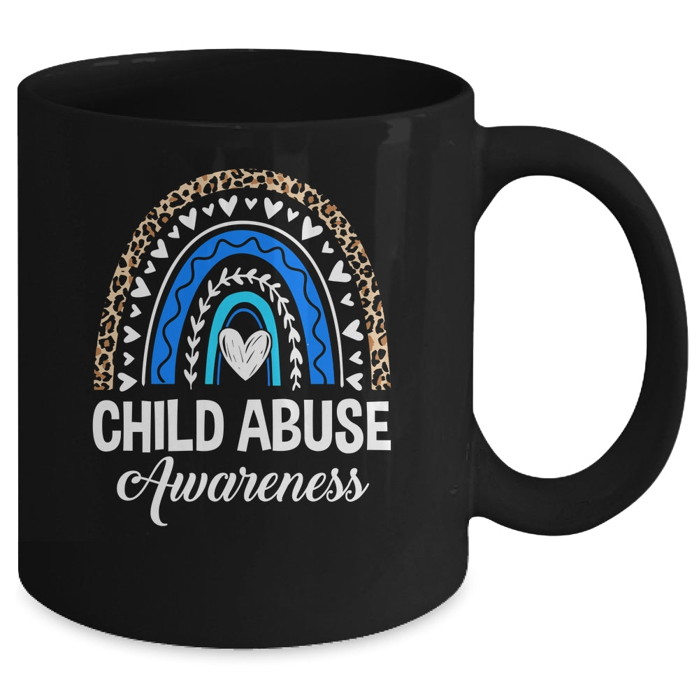 In April We Wear Blue Child Abuse Prevention Awareness Month Mug | siriusteestore