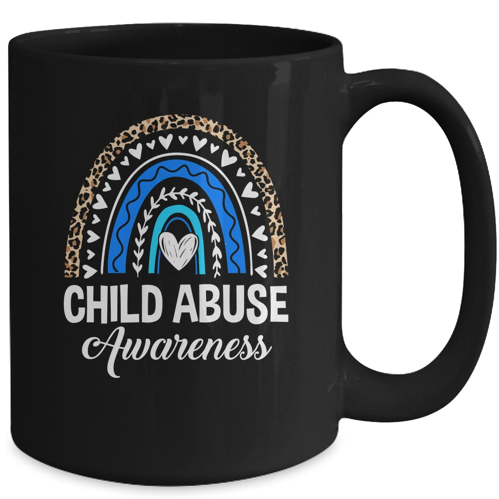 In April We Wear Blue Child Abuse Prevention Awareness Month Mug | siriusteestore