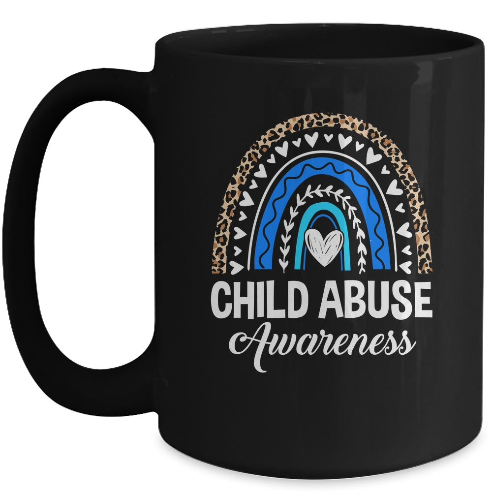 In April We Wear Blue Child Abuse Prevention Awareness Month Mug | siriusteestore