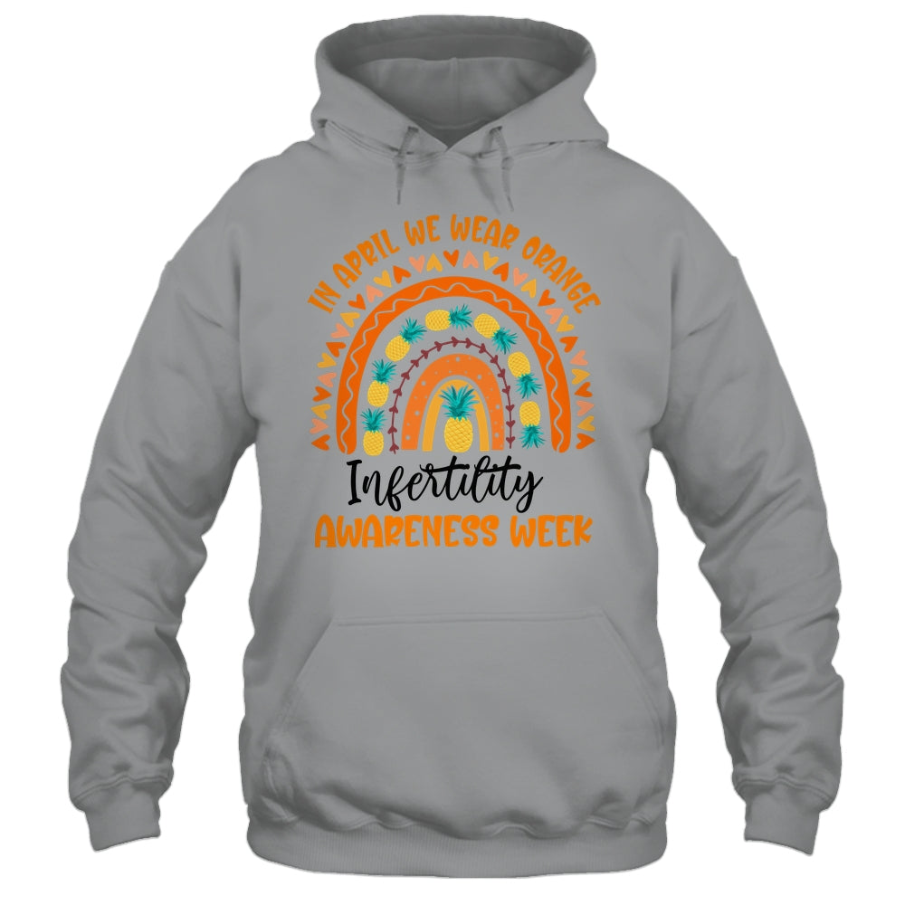 In April We Wear Orange Infertility Awareness Week Rainbow Shirt & Tank Top | siriusteestore