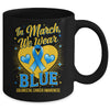 In March We Wear Blue Colorectal Cancer Awareness Mug | siriusteestore