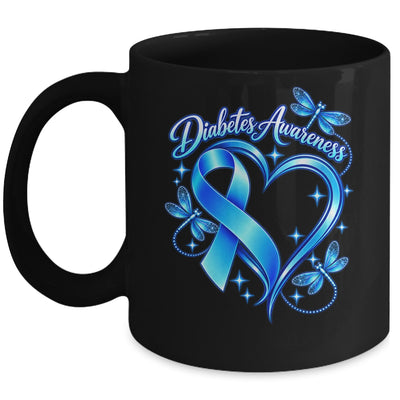 In November We Wear Blue Diabetes Awareness Love Heart Women Mug | siriusteestore