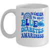 In November We Wear Blue Ribbon Type 1 Diabetes Awareness Mug | siriusteestore