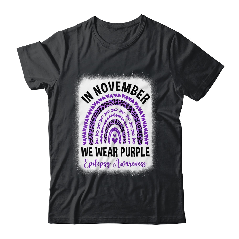 In November We Wear Purple Epilepsy Awareness Month Rainbow Shirt & Hoodie | siriusteestore