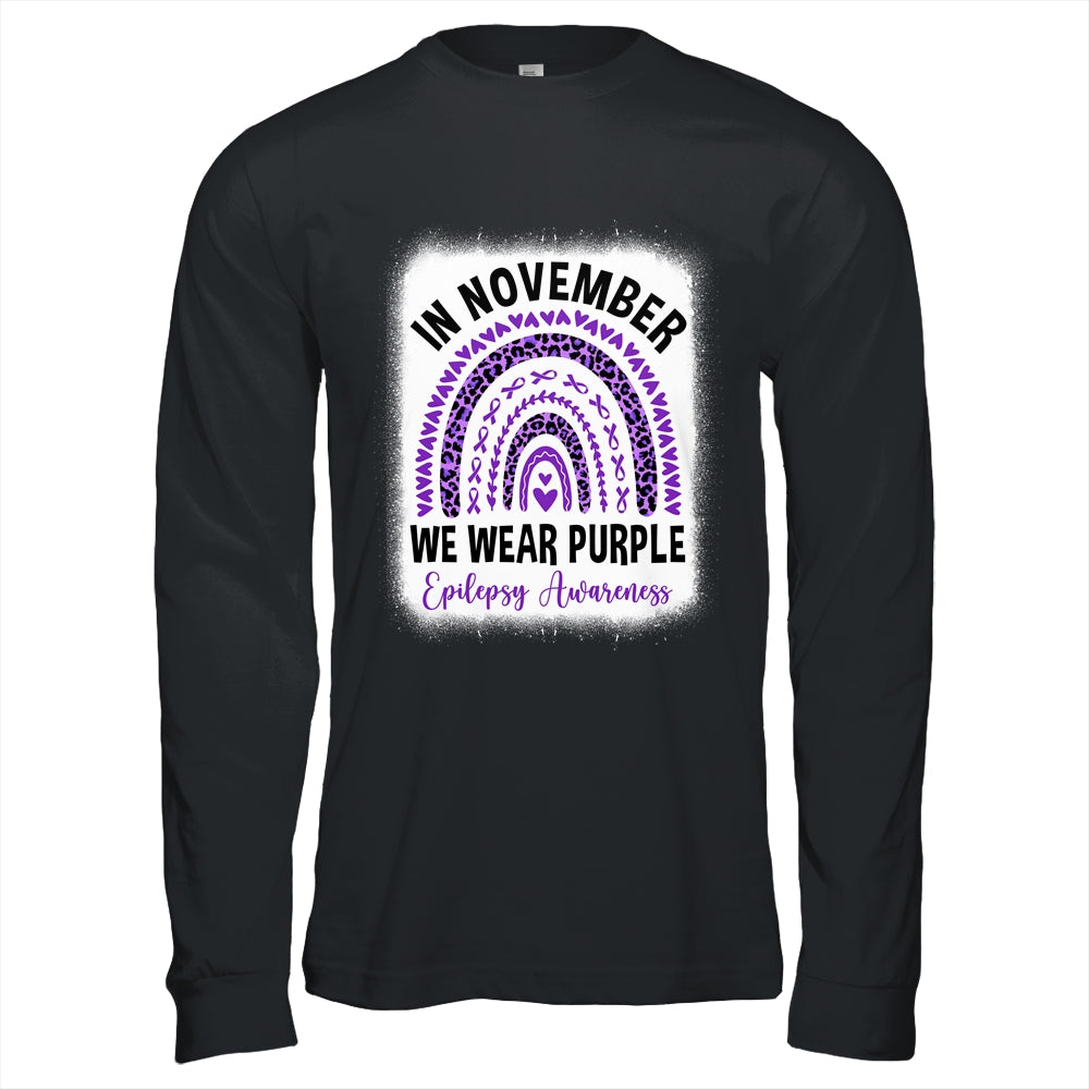 In November We Wear Purple Epilepsy Awareness Month Rainbow Shirt & Hoodie | siriusteestore
