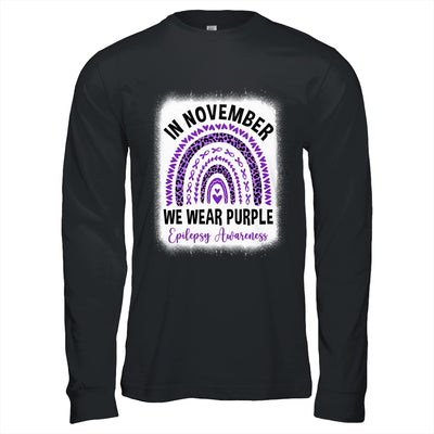 In November We Wear Purple Epilepsy Awareness Month Rainbow Shirt & Hoodie | siriusteestore