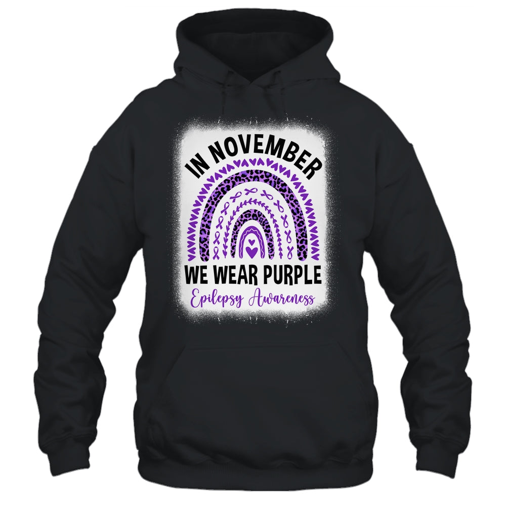 In November We Wear Purple Epilepsy Awareness Month Rainbow Shirt & Hoodie | siriusteestore