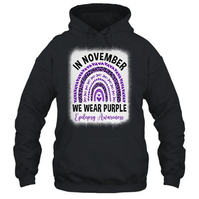 In November We Wear Purple Epilepsy Awareness Month Rainbow Shirt & Hoodie | siriusteestore