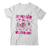 In October We Wear Pink Ghosts For Breast Cancer Women Groovy Shirt & Hoodie | siriusteestore
