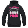 In October We Wear Pink Nurse Ghost Halloween Breast Cancer Shirt & Hoodie | siriusteestore